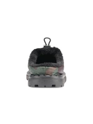 Karl Lagerfeld Paris Faux Fur Camouflage Camping Slippers
