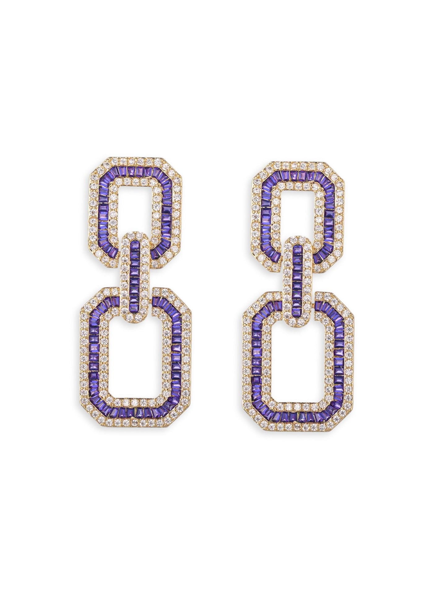 Eye Candy LA Sophie 18K Goldplated & Cubic Zirconia Drop Earrings