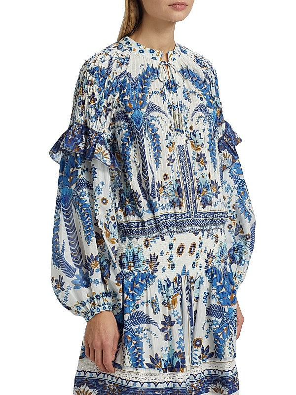 Ana Tapestry Cotton-Blend Blouse