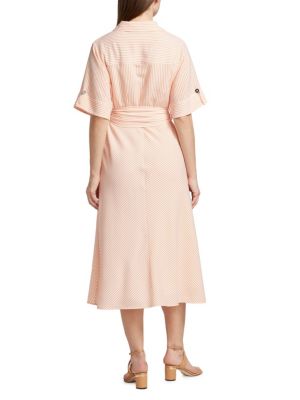 Elie Tahari The Eden Belted Midi-Dress