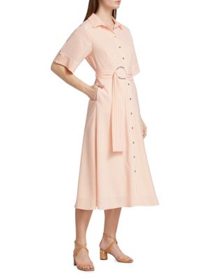 Elie Tahari The Eden Belted Midi-Dress