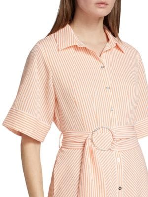Elie Tahari The Eden Belted Midi-Dress