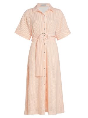 Elie Tahari The Eden Belted Midi-Dress