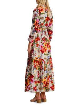 La Moda Clothing Floral Paisley Long Vacation Maxi Dress