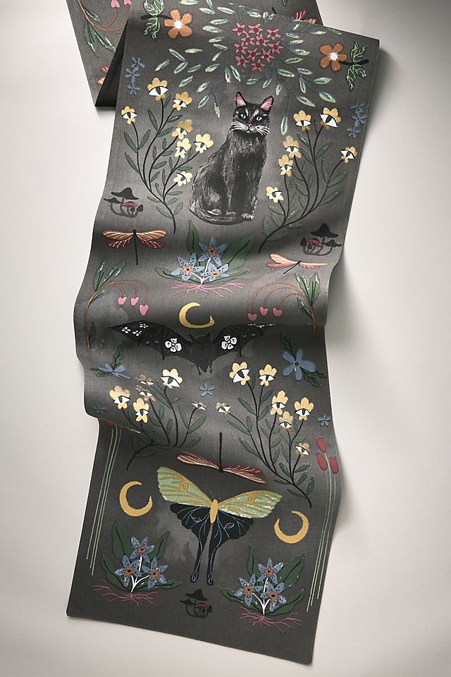 Anthropologie Mystic Bats Table Runner