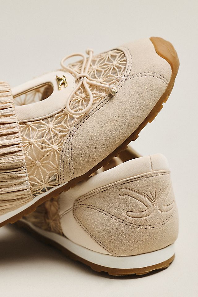 Anthropologie Circus NY by Sam Edelman Nara Mesh Bow Elastic Strap Sneakers