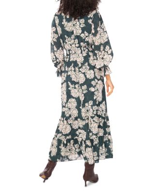VINCE CAMUTO Long Sleeve Smocked Maxi Dress