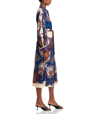 FARM Rio Arabesque Scarf Midi dress