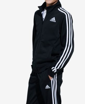 Macy's adidasBig Boys Zip Front Iconic Tricot Jacket