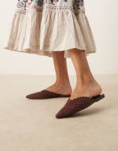 ARRANGE cotton voile maxi dress with lace trim in ivory