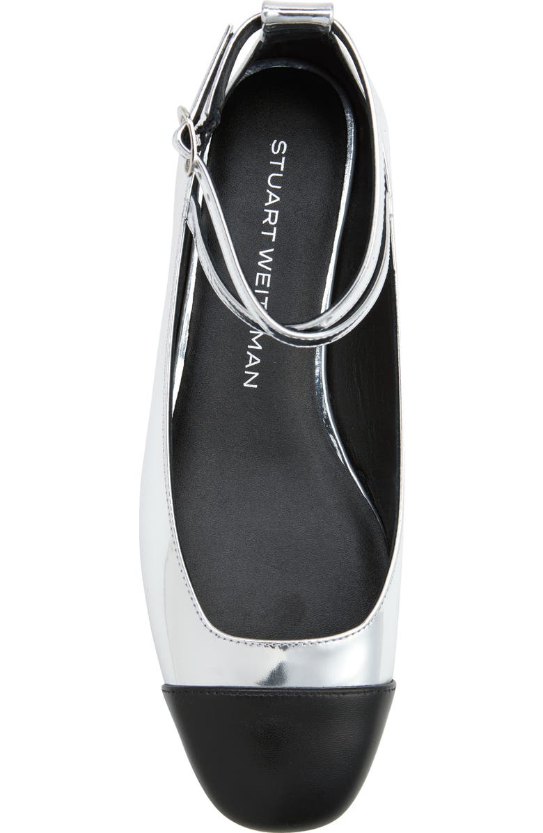 Stuart Weitzman Eden Cross Strap Ballet Flat (Women)