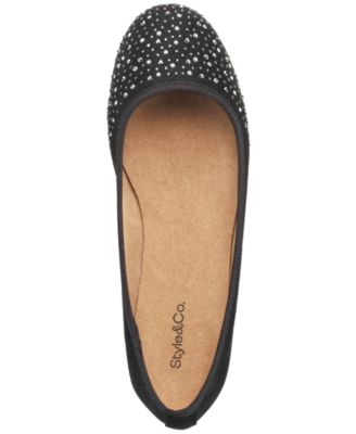Macy's Style & CoAngelynn Rhinestone Glitter Ballet Flats, Created for Macy's