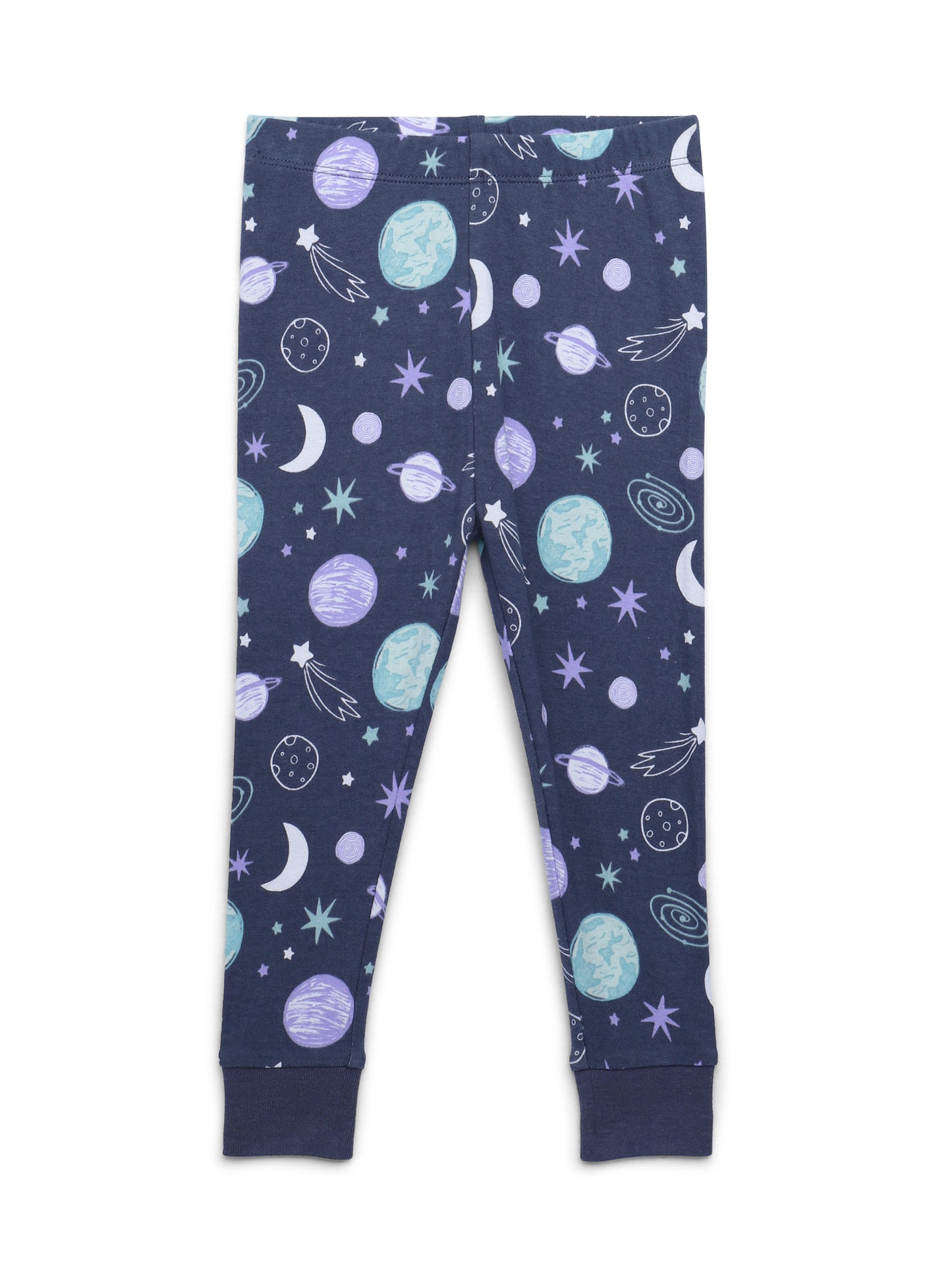 Walmart Wonder Nation Toddler Short and Long Sleeve Cotton Tight Fit Pajama Set, 4-Piece, Sizes 12M-5T