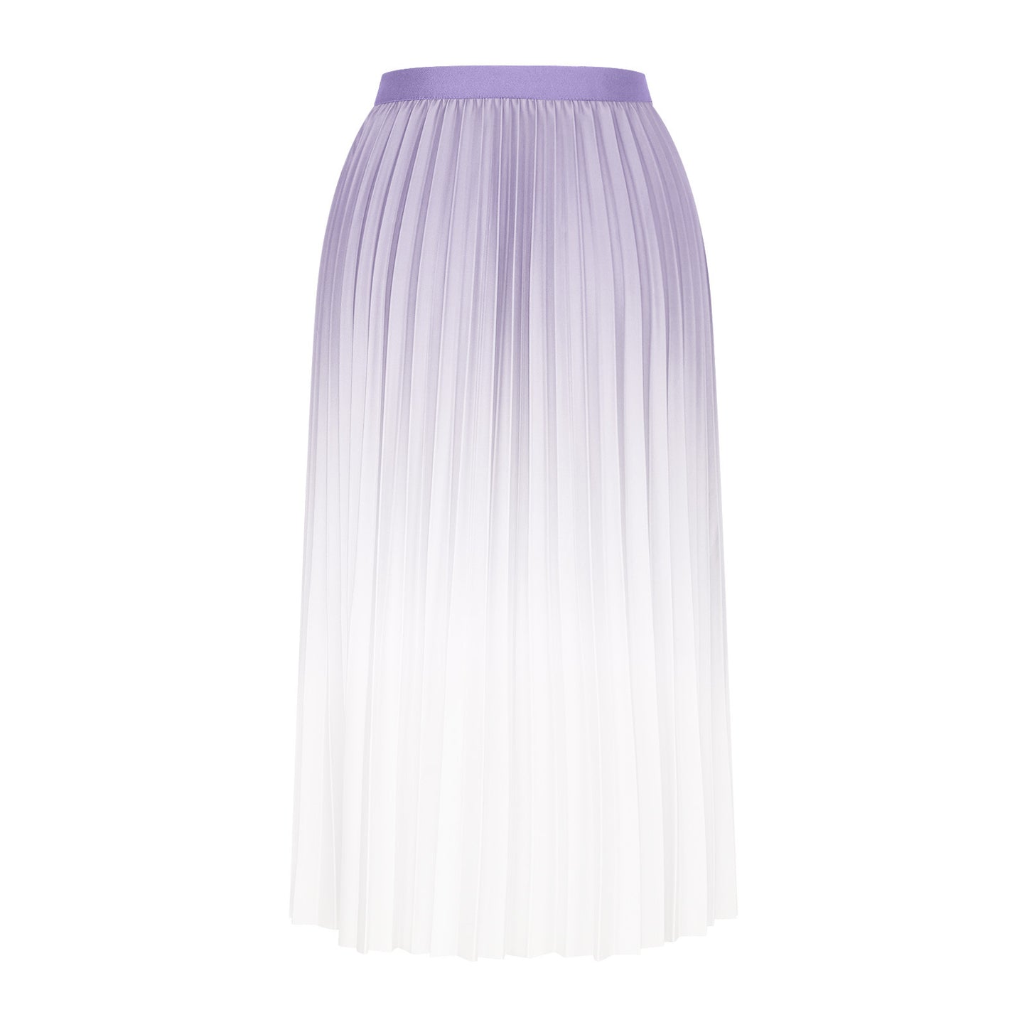 Walmart Lovskoo Long Skirts for Women Gradient Color Pleated Midi Skirt High Waist A Line Skirt Flowy Swing Maxi Half Skirt Purple