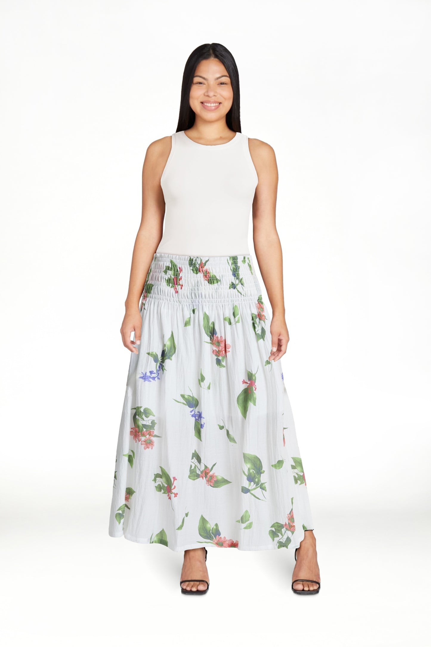 Walmart Scoop Women’s and Women’s Plus Smocked Waist Maxi Skirt, Sizes XS-4X
