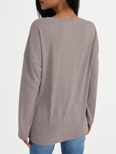 Clip coupon AUTOMET Womens Long Sleeve Shirts Loose Fitted Crewneck Basic Tops Casual Outfits Fall Clothes 2024