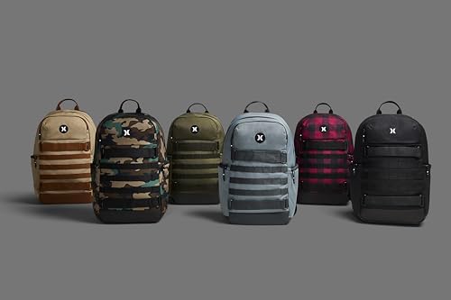 Hurley Mens Skateboard Backpack, Black, One Size