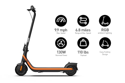 Segway Ninebot eKickScooter - Electric Scooter for Kids 6-14, w/t Adjustable Handlebar Height ( Only C2 Pro ) for Riders up to 132 lbs, Includes New Cruise Mode, UL-2272 Certified