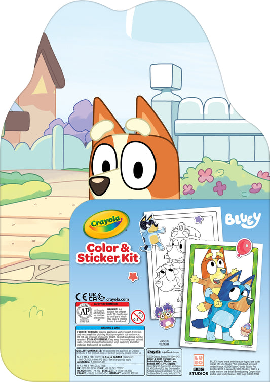 thumbnail image 2 of Crayola Bluey Art Kit for Kids (45pcs), Bluey Coloring Book & Stickers for Kids, Toddler Coloring Gift, 4+, 2 of 7