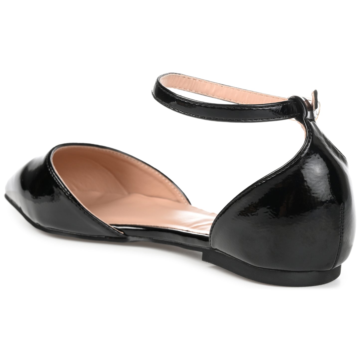 Walmart Journee Women's Reba Ankle Strap Pointed Toe Ballet Flats, Wide Width Available