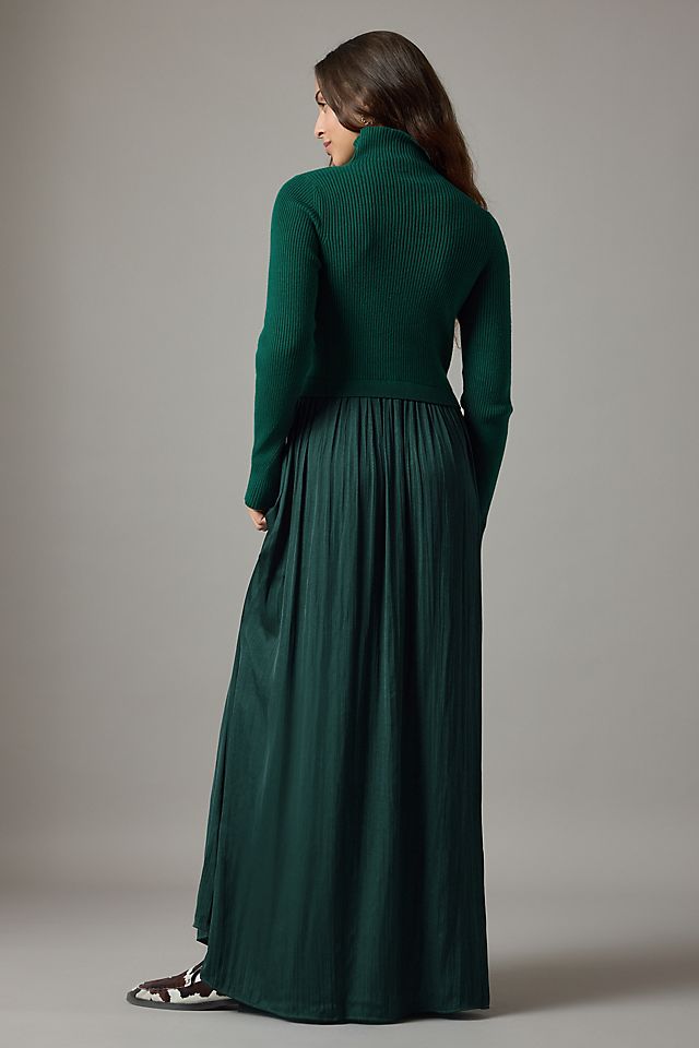 Anthropologie The Thea Long-Sleeve Twofer Maxi Dress