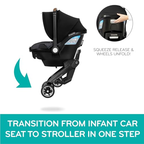 Amazon Evenflo Shyft DualRide Infant Car Seat and Stroller Combo w/Carryall Storage (Durham Green)
