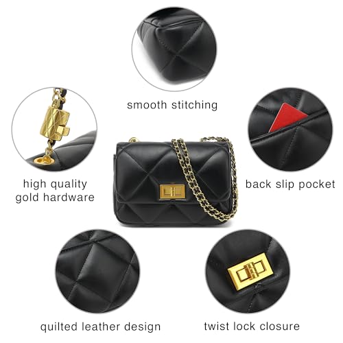 Clip coupon Scarleton Crossbody Bags for Women, Quilted Shoulder Bag Purse, Gold Chain Crossbody Bag Purses for Women, H2117