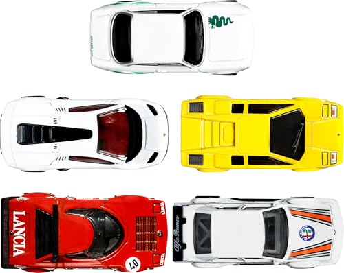 Hot Wheels Premium Car Culture Set of 5 Toy Cars in Collectible Container, Che Figata Die-Cast 1:64 Scale 5-Pack