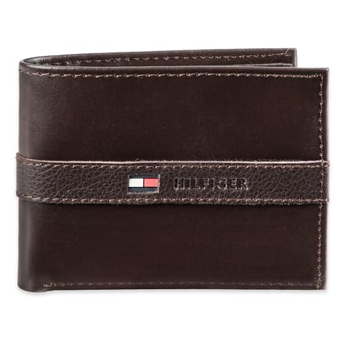 Tommy Hilfiger Men's Classic Bifold Wallet with ID Window and Multiple Card Slots