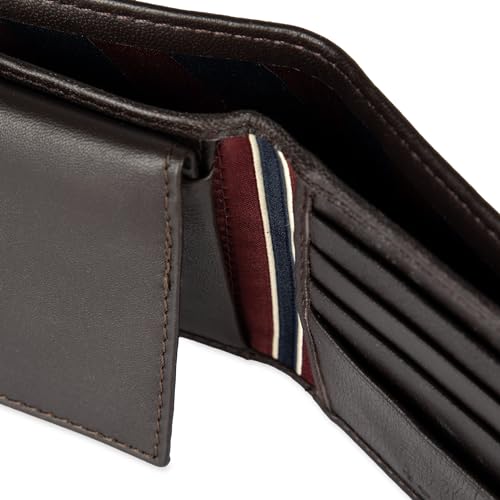 Tommy Hilfiger Men's Leather Wallet – Slim Bifold with 6 Credit Card Pockets and Removable ID Window