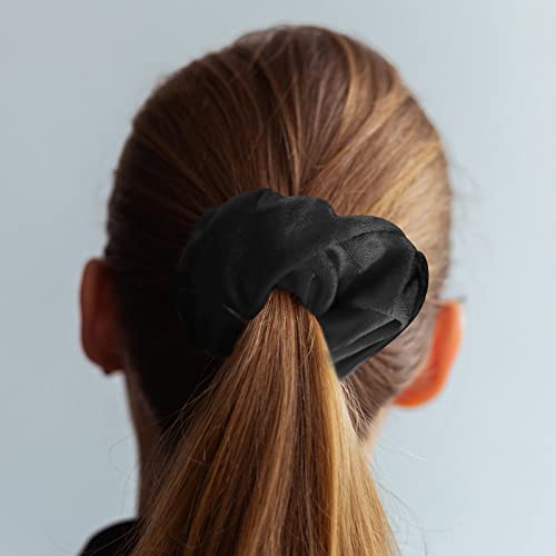 12 Pack Velvet Hair Scrunchies Scrunchy Hair Ties Elastic Hair Bands Ropes Scrunchie for Women or Girls Hair Accessories,Black