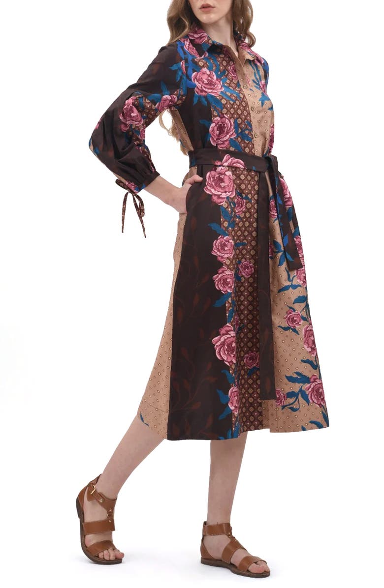 Celina Moon Alicia Long Sleeve Midi Shirtdress