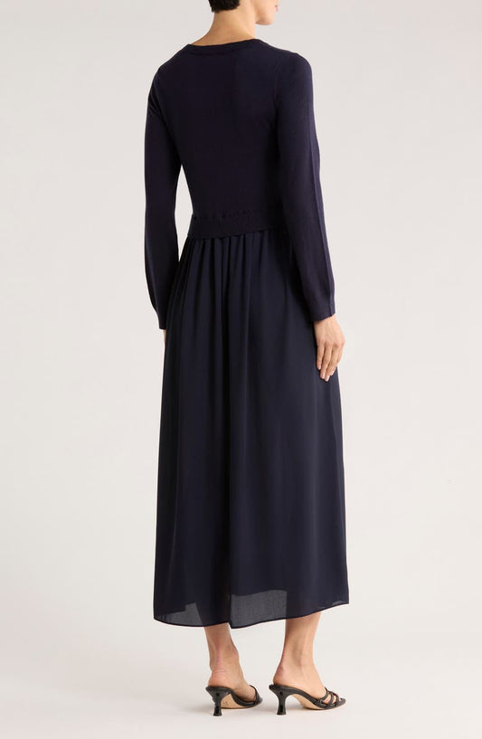 MAX STUDIO Twofer Long Sleeve Sweater Dress
