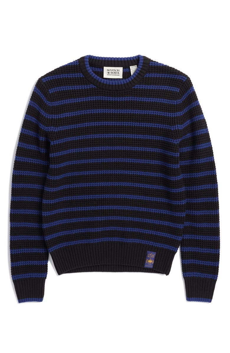 Scotch & Soda Kids' Yarn Dye Stripe Crewneck Sweater