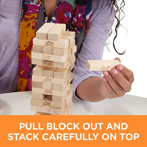 Amazon Hasbro Gaming Jenga Wooden Blocks Stacking Tumbling Tower Game | Party Games for Kids & Families | Easter Basket Stuffers | Ages 6+ (Amazon Exclusive)