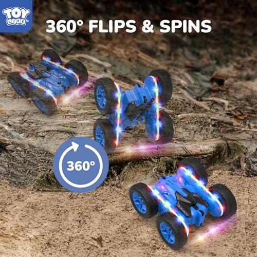 TOY Life Kids Stunt Remote Control Car 2.4G HZ Remote Control Cars RC Stunt Car Remote Control Toys for Boy & Girl RC Stunt Car Double Sided 360° Rotating Cars Birthday for Kids