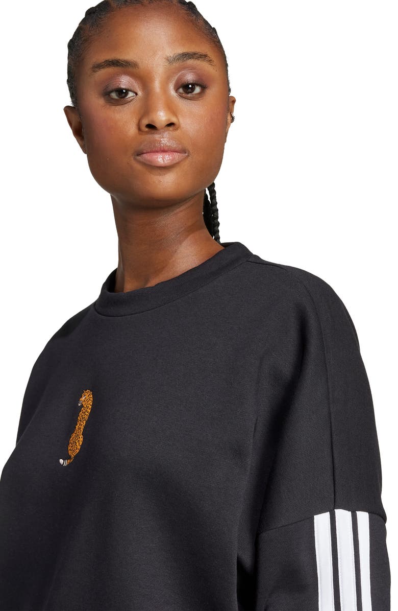 adidas Leopard Embroidered Sweatshirt