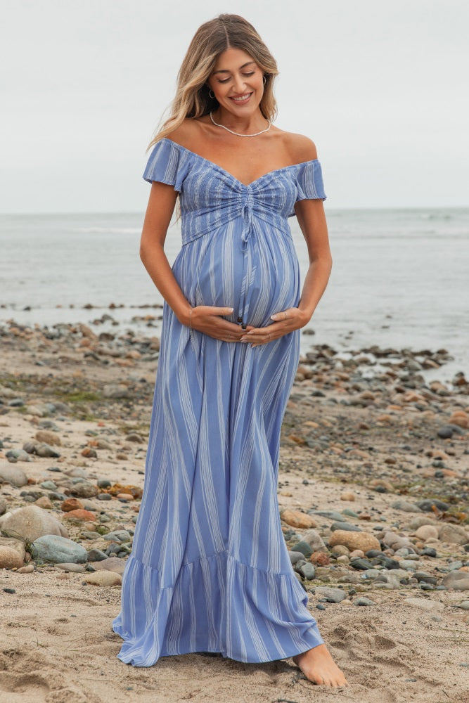 Olive Knit Contrast Top Satin Maternity Midi Dress