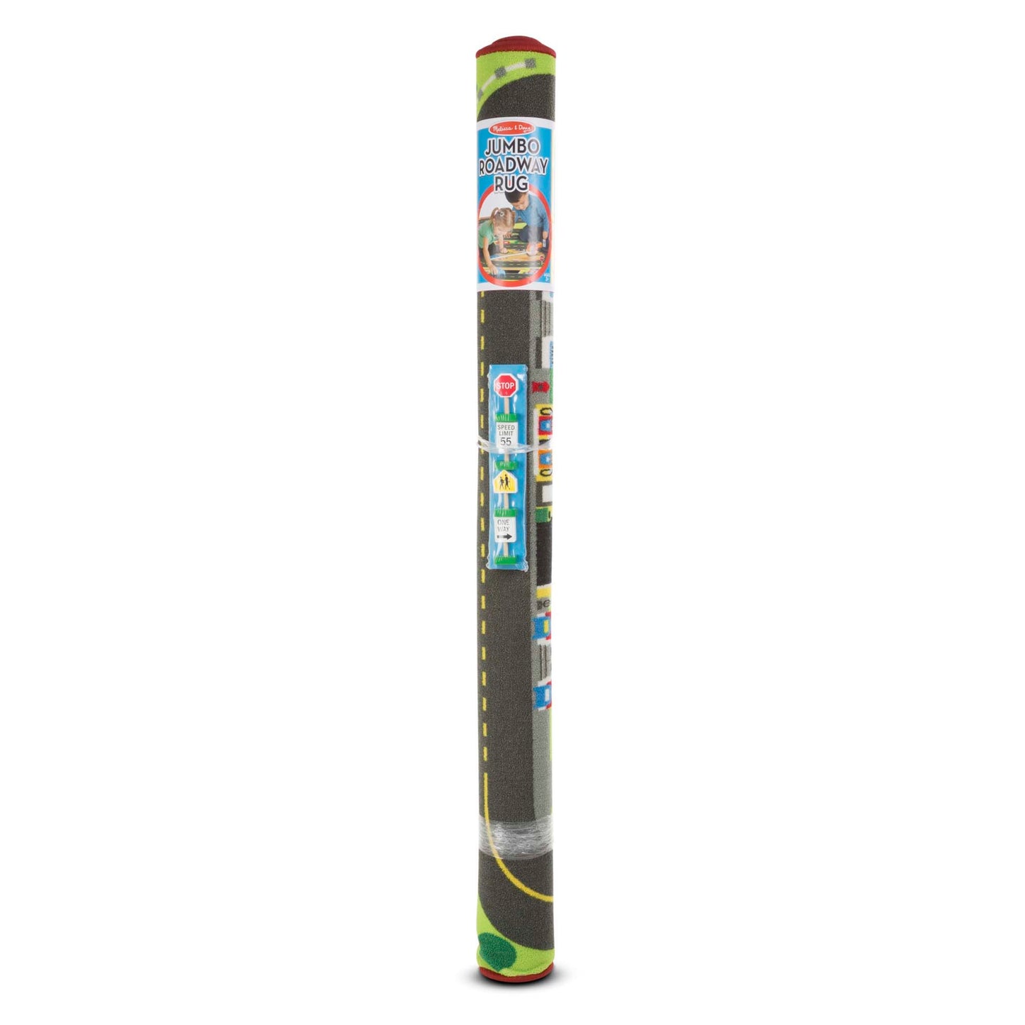 Walmart Melissa & Doug Jumbo Roadway Activity Rug, 4 Wooden Traffic Signs, 79"L X 60"W