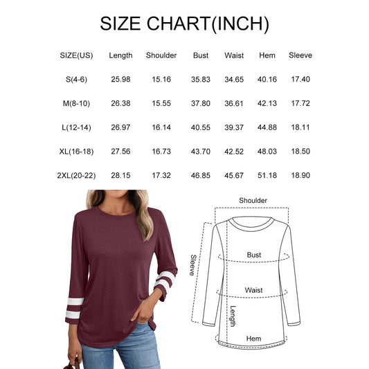 Walmart SUNBS Blouses for Women T Shirts 3/4 Sleeve Tops Business Dressy Casual Tees Trendy Outfits Clothes