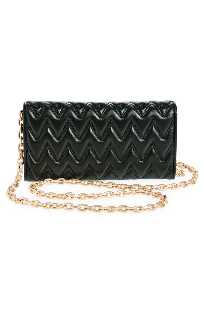 VALENTINO BY MARIO VALENTINO Cesare Quilt & Stud Leather Shoulder Bag