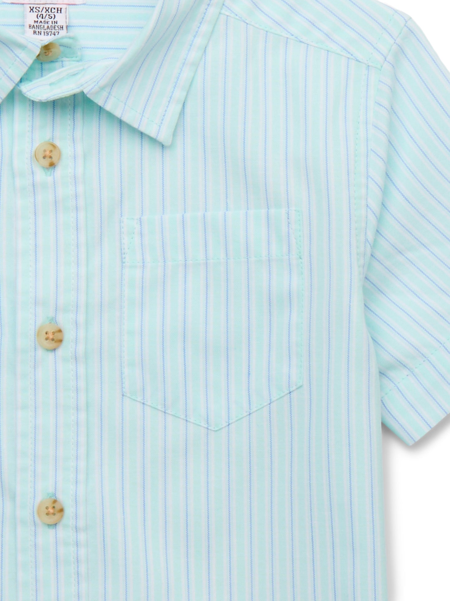Walmart Wrangler Boys Button-Up Short Sleeve Shirt, Sizes 4-16
