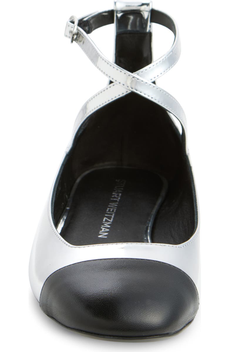 Stuart Weitzman Eden Cross Strap Ballet Flat (Women)