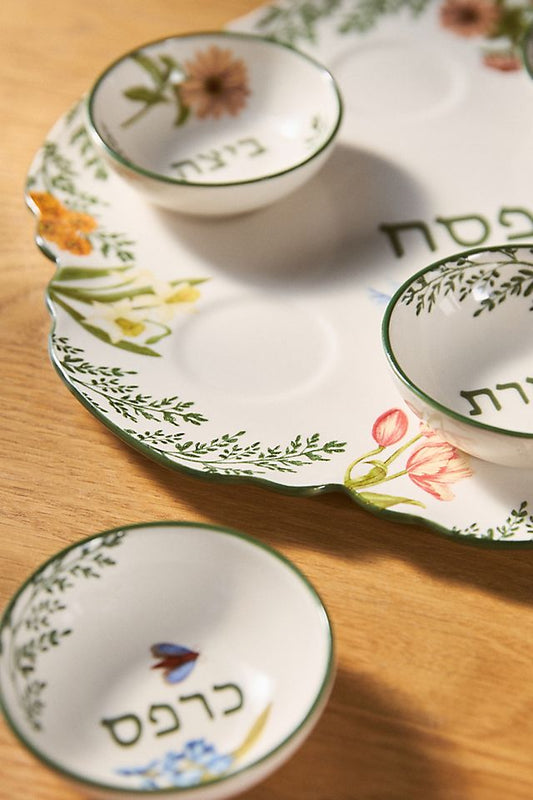 Anthropologie Eden Stoneware Seder Plate