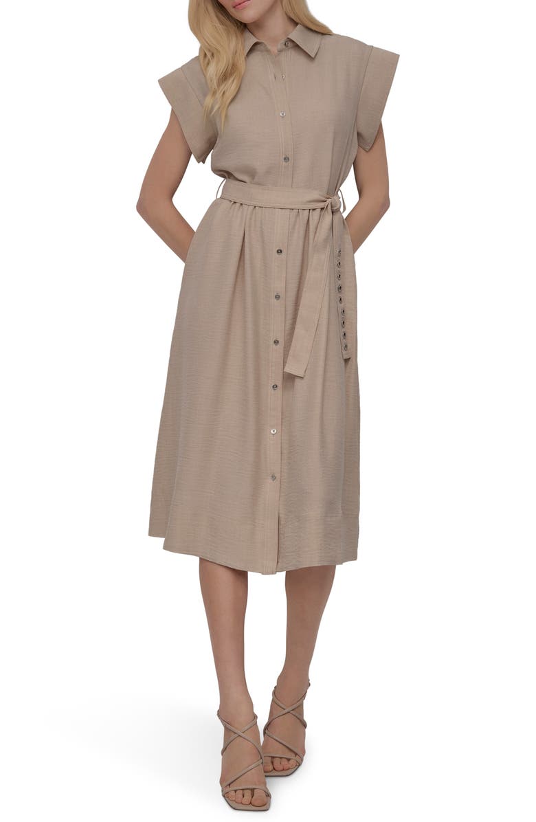 DKNY Tie Waist Shirtdress