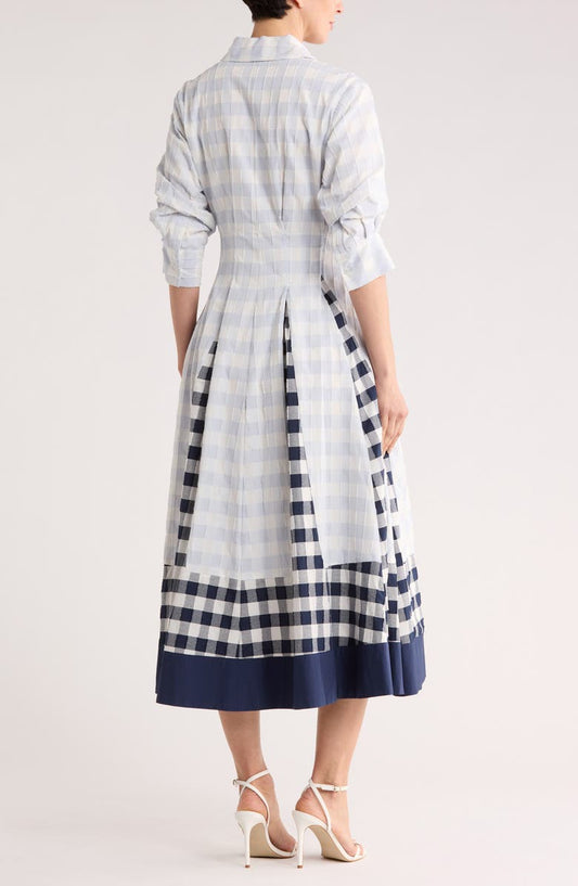 Simkhai Jazz Pintuck Cotton Shirtdress