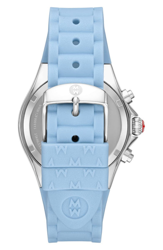 MICHELE Jellybean Silicone Strap Watch, 38mm