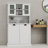 Callasandra Two-Compartment Tilt-Out Dirty Laundry Basket Tall Bathroom Cabinet with 2 Adjustable Shelves