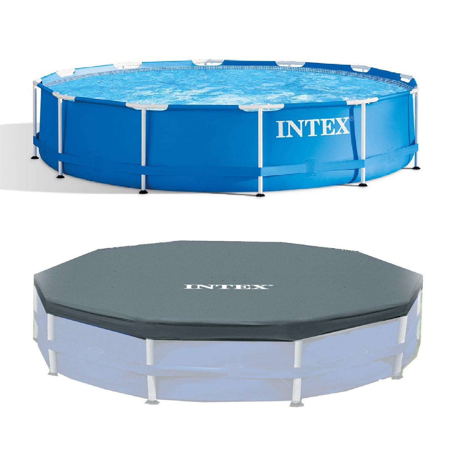 Walmart Intex 12 Foot x 30 In. Above Ground Pool & Intex 12 Foot Round Pool Cover