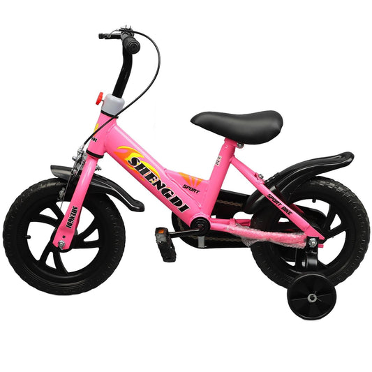 thumbnail video image 2 of Eotvia 12 inch Kids Bike with Training Wheels, Children Bike with Adjustable Handlebar, Kids for Boys Girls Toddlers Age 1 to 5, 2-in-1 Toddler Bike with Handbrake/Bell/Pedals, up to 110lbs, 2 of 11